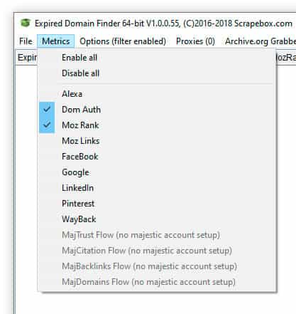 expired domain finder - metrics