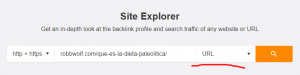 site explorer - examinar URL