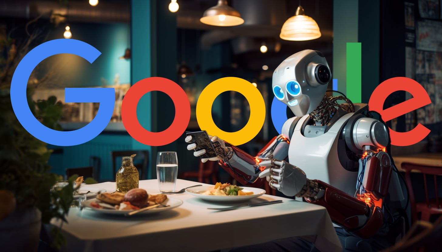Robot Revisando Alimentos Logotipo De Google
