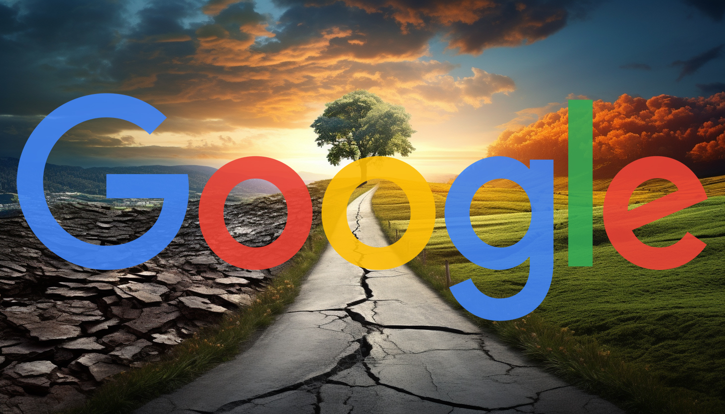 Dividir en la carretera Logotipo de Google